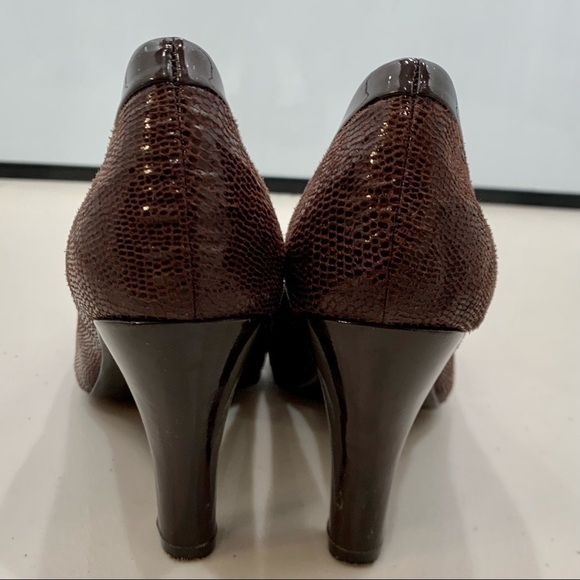 Giani Bernini Pumps Adult 6.5 M Brown Simona Buckle Peep Toe High Heel Women - Picture 5 of 9